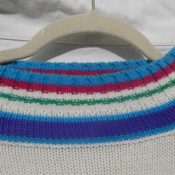 Gitano Women's Plus 20W Vintage‎ Sweater Face Knit White - Picture 4 of 7